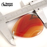 Red Agate Crystal Slice Pendant for Jewelry Making