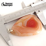 Red Agate Pendants Crystal Necklaces Healing Stone Beads