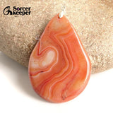 Red Agate Pendants for Women Crystal Slice Brazil Healing Stone Beads
