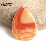 Red Agate Crystal Pendant for Women's Healing Jewelry