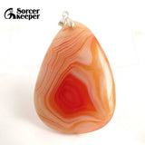 Red Agate Pendants Crystal Necklaces Healing Stone Beads