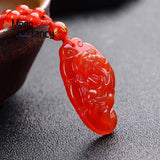 Red Agate Pixiu Pendant Charms Fine Jewelry Couple Amulet Mascots Men Women