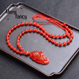 Red Agate Pixiu Pendant Charms Fine Jewelry Couple Amulet Mascots Men Women