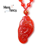 Red Agate Pixiu Pendant Charms Fine Jewelry Couple Amulet Mascots Men Women