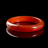 Red Agate Round Bar Bracelet Women's Chalcedony Benmingnian Jade