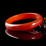 Red Agate Round Bar Bracelet Women's Chalcedony Benmingnian Jade