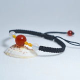 Red Agate Beads Cord Bracelet for Protection