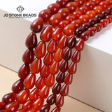 Red Agate Water Drop Beads for Jewelry Making