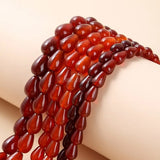 Red Agate Water Drop Beads for Jewelry Making