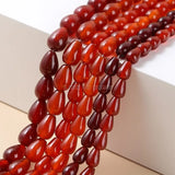 Red Agate Water Drop Beads for Jewelry Making