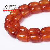 Red Agates Drum Barrel Bead 13X18mm