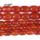 Red Agates Drum Barrel Bead 13X18mm