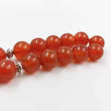 Natural Red Agates Chalcedony Tasbih Islam Misbaha Muslim Prayer Beads Bracelet