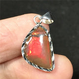 Natural Red Ammonite Ammolite Pendant Jewelry For Women Man Beauty Gift