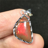 Natural Red Ammonite Ammolite Pendant Jewelry For Women Man Beauty Gift