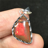 Natural Red Ammonite Ammolite Pendant Jewelry For Women Man Beauty Gift