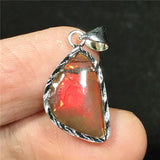 Natural Red Ammonite Ammolite Pendant Jewelry For Women Man Beauty Gift