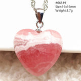 Red Argentina Rhodochrosite Pendant Necklace Heart Pendant