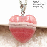 Red Argentina Rhodochrosite Pendant Necklace Heart Pendant