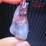 Natural Red Auralite 23 Purple Cacoxenite Pendant Rutilated Necklace