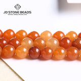 Red Aventurine Jade Stone Beads Round Loose Spacer Beads 4-12mm