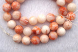 Natural Red Bamboo Agate Round Beads for DIY Jewelry Making