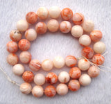 Natural Red Bamboo Agate Round Beads for DIY Jewelry Making