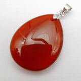 Red Carnelian Stone Teardrop Pendant Lucky Jewelry