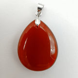 Red Carnelian Stone Teardrop Pendant Lucky Jewelry