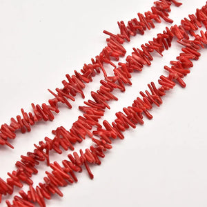 Red Coral Bead Irregular Round Loose Stone Beads Jewelry Making DIY Craft