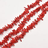 Red Coral Bead Irregular Round Loose Stone Beads Jewelry Making DIY Craft