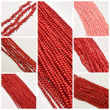 Red Coral Bead Irregular Round Loose Stone Beads Jewelry Making DIY Craft