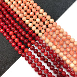 7mm Natural Red Coral Beads for Jewelry Making DIY Necklace Bracelet Earrings
