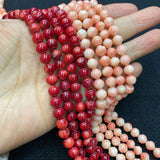 7mm Natural Red Coral Beads for Jewelry Making DIY Necklace Bracelet Earrings