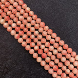 7mm Natural Red Coral Beads for Jewelry Making DIY Necklace Bracelet Earrings