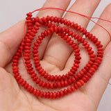Red Coral Beads Abacus Shape Loose Beaded for DIY Necklace Bracelet