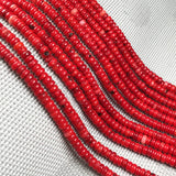 Natural Red Coral Beads 3x5mm Abacus Shape Loose Beads for DIY Bracelet Necklace