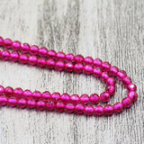 High Faceted Red Corundum Stone Beads 2-3mm
