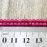 High Faceted Red Corundum Stone Beads 2-3mm