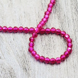 High Faceted Red Corundum Stone Beads 2-3mm