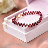 Red Garnet Bead Bracelet Charm Bracelets Yoga Meditation