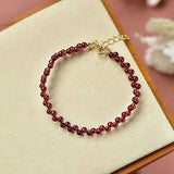 Red Garnet Bead Bracelet Charm Bracelets Yoga Meditation