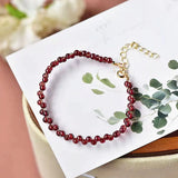 Red Garnet Bead Bracelet Charm Bracelets Yoga Meditation