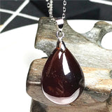 Red Garnet Pendant Necklace Jewelry 21x15x8mm