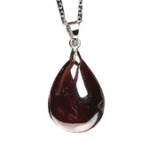 Red Garnet Pendant Necklace Jewelry 21x15x8mm