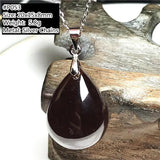 Red Garnet Pendant Necklace Lucky Love Water Drop Stone Silver Crystal AAAAA
