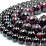 Natural Red Garnet Smooth Round Loose Beads Gemstone Bracelet Necklace