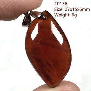 Red Garnet Stone Pendant Silver Reiki Gemstone Jewelry