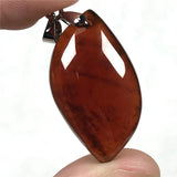 Red Garnet Stone Pendant Silver Reiki Gemstone Jewelry