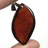 Red Garnet Stone Pendant Silver Reiki Gemstone Jewelry